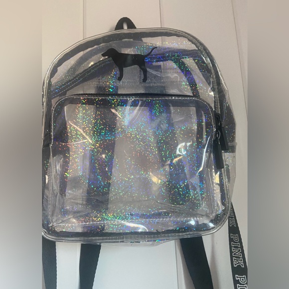 PINK Victoria's Secret Bags Pink Vs Mini Backpack Holographic